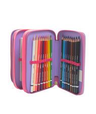 CAMOMILLA DREAMS&FLOWERS Trusa cu 3 fermoare cu trusa școlară ROSU RODAMINĂ - Penare și accesorii - 4