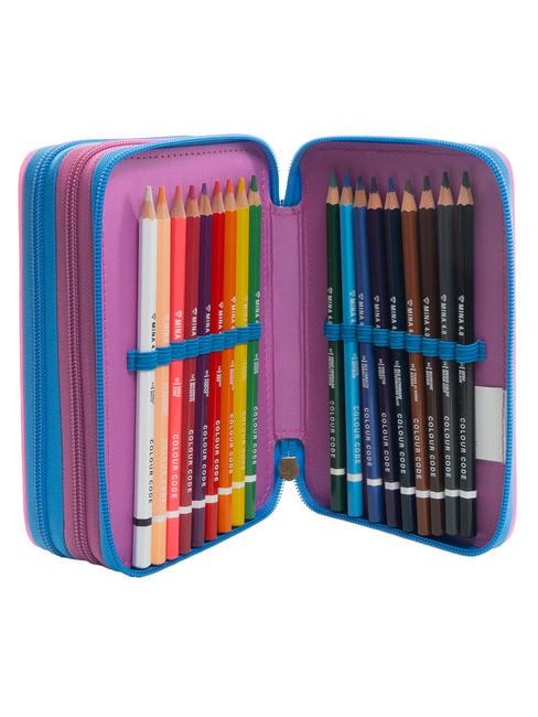 DREAMS&FLOWERS Trusa cu 3 fermoare cu trusa școlară negru - Penare și accesorii