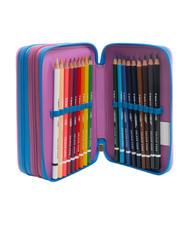 CAMOMILLA DREAMS&FLOWERS Trusa cu 3 fermoare cu trusa școlară - Penare și accesorii