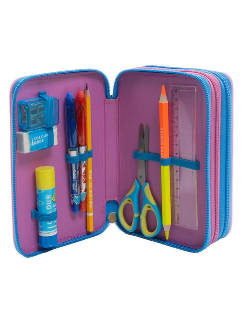 DREAMS&FLOWERS Trusa cu 3 fermoare cu trusa școlară negru - Penare și accesorii