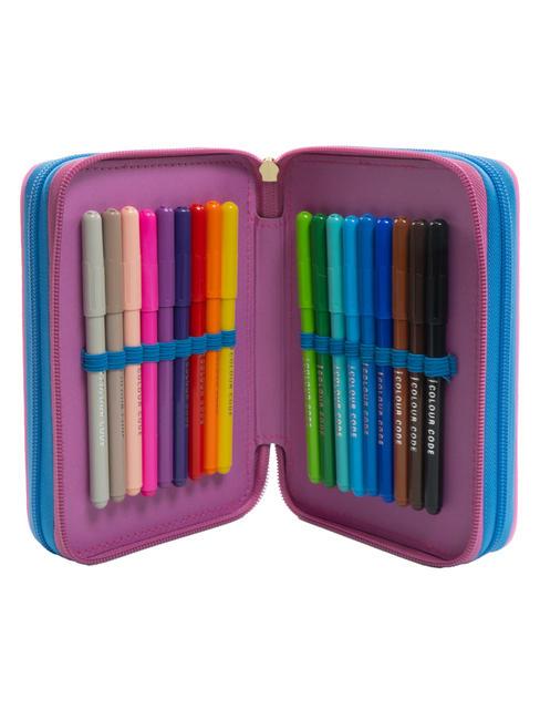 DREAMS&FLOWERS Trusa cu 3 fermoare cu trusa școlară negru - Penare și accesorii