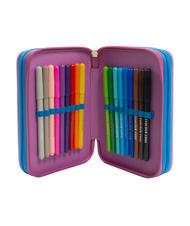 CAMOMILLA DREAMS&FLOWERS Trusa cu 3 fermoare cu trusa școlară negru - Penare și accesorii - 4