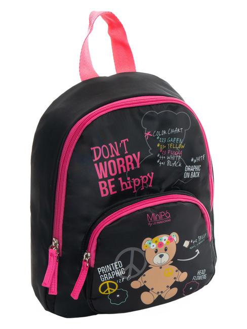 DON'T WORRY BE HIPPY Mini rucsac negru - Rucsacuri pentru școală și timp liber