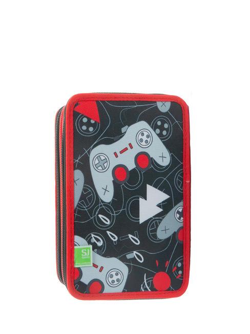 EVER Trusa cu 3 fermoare cu trusa școlară RED - Penare și accesorii