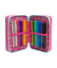 SJGANG EVER Trusa cu 3 fermoare cu trusa școlară ROSU RODAMINĂ - Penare și accesorii - 4