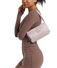 KIPLING MASHA Geantă de umăr mică embosare cu flux roz - Genți femei - 6