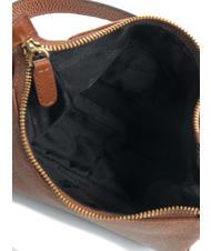 BRACCIALINI SANDRA Geanta de umar din piele cu franjuri maro - Genți femei - 5