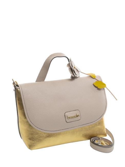 SARA Geanta servieta din piele pulbere/aur - Genți femei