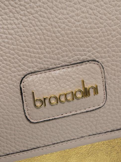 SARA Geanta servieta din piele pulbere/aur - Genți femei