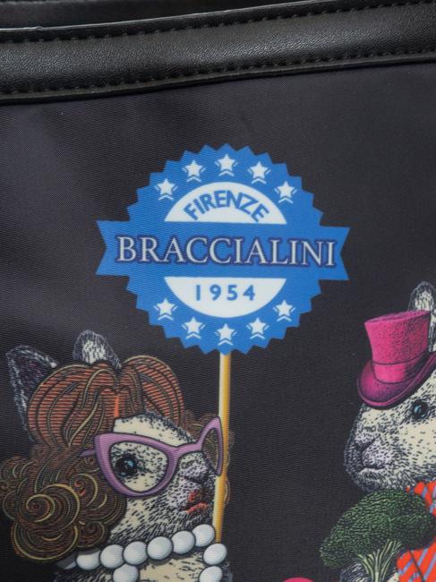 JENNIFER Geanta de cumparaturi cu imprimeu negru - Genți femei