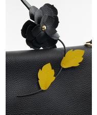 BRACCIALINI SARA Geanta servieta din piele negru argintiu - Genți femei - 4