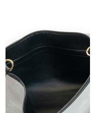 BRACCIALINI SARA Geanta servieta din piele negru argintiu - Genți femei - 6