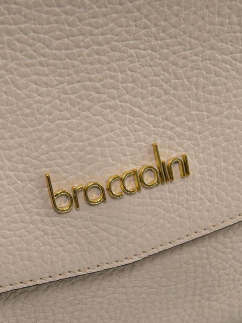 NAOMI Geanta de umar din piele cu clapa pudra de fata - Genți femei