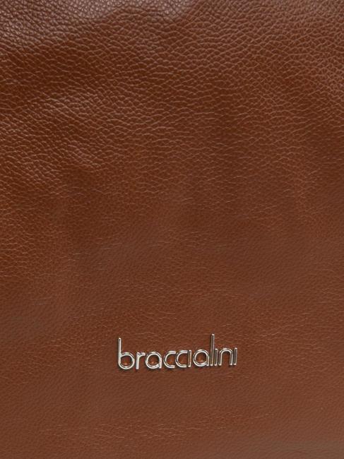 NAOMI Geanta din piele ciocanita maro - Genți femei