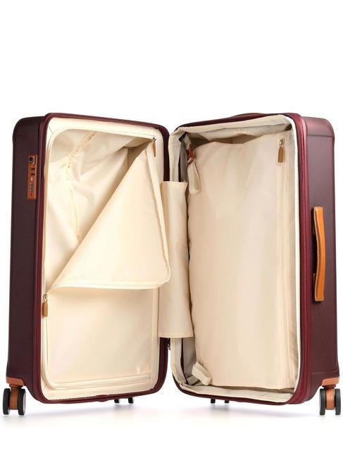 CAPRI Cărucior mediu cu port USB bordeaux - Trolere rigide