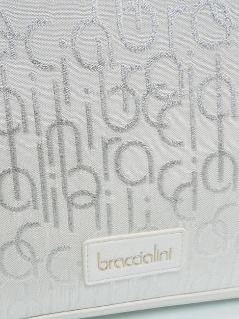 FONT Geantă tote cu curea de umăr alb - Genți femei