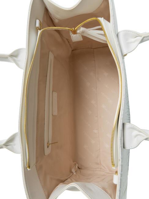 FONT Geantă tote cu curea de umăr alb - Genți femei