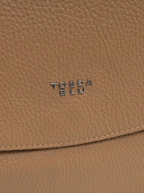 CICLAMINO Geanta servieta din piele ciocanita cămilă - Genți femei