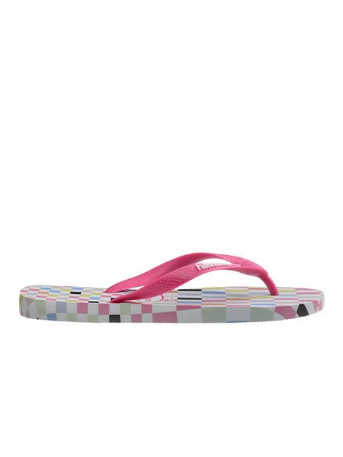 TOP CHECK Papuci flip-flop gri gheata/roz - Pantofi unisex