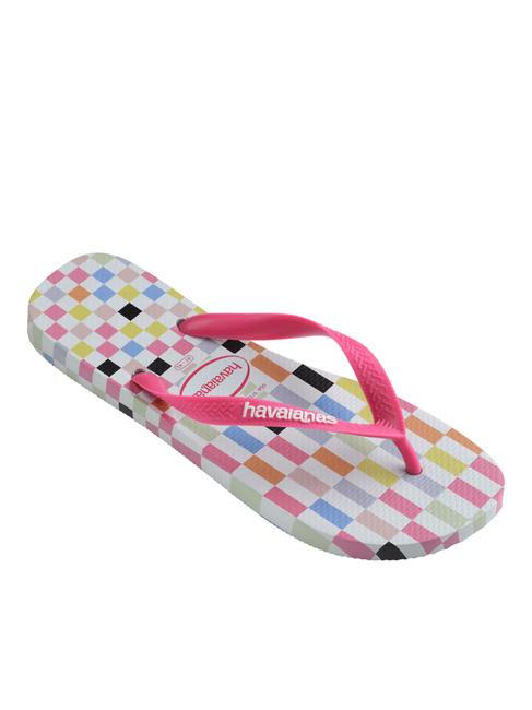 TOP CHECK Papuci flip-flop gri gheata/roz - Pantofi unisex