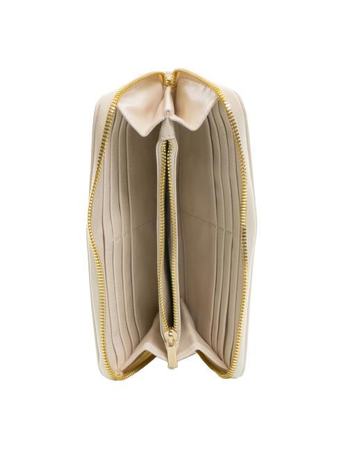FONT Fermoar mare &icirc;n jurul portofelului bej - Portofele femei