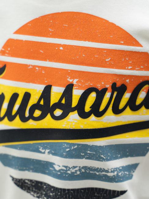 TOMASI Set tricou și bermude din bumbac aproape alb - Treninguri pentru copii