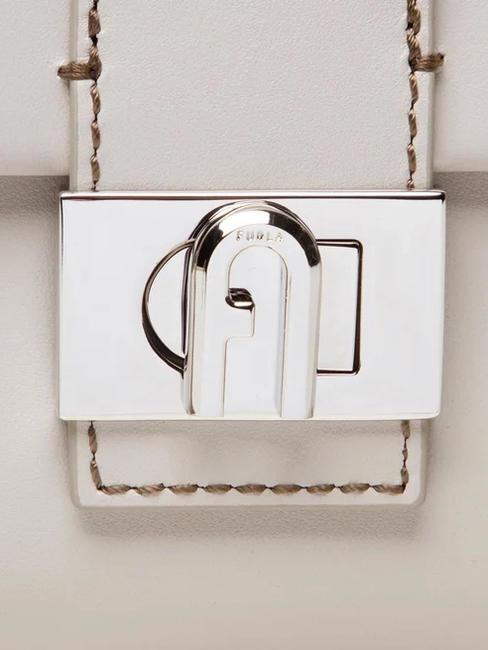 CHARLOTTE Mini geanta de umar din piele perla - Genți femei