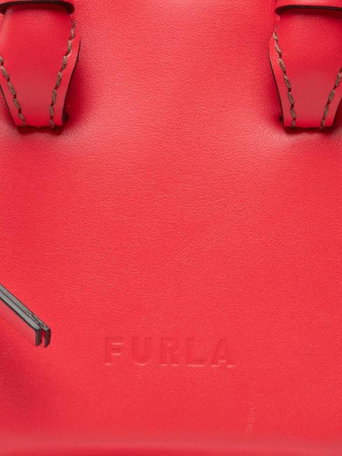 MIASTELLA Geanta de mana din piele cu bareta de umar flacără - Genți femei