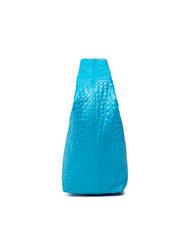 FURLA GINGER Geantă mică de mână din piele de nucă de cocos cyan - Genți femei - 3