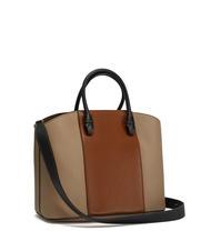 FURLA MIASTELLA Geantă tote din piele cu curea de umăr greige+cognac h+negru - Genți femei - 2