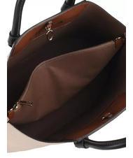 FURLA MIASTELLA Geantă tote din piele cu curea de umăr greige+cognac h+negru - Genți femei - 5