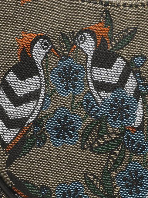 PRIMAVERA Geanta de umar din material jacquard tonuri de greige - Genți femei