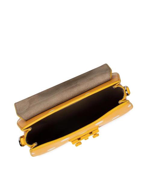 METROPOLIS Mini geanta din piele imprimata polen+tonuri de negru - Genți femei