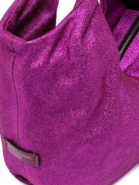 AGNESE Geanta din piele laminata roz aprins - Genți femei