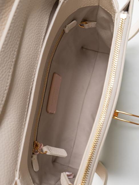 NICO Geantă mică de umăr din piele lapte de nucă de cocos - Genți femei