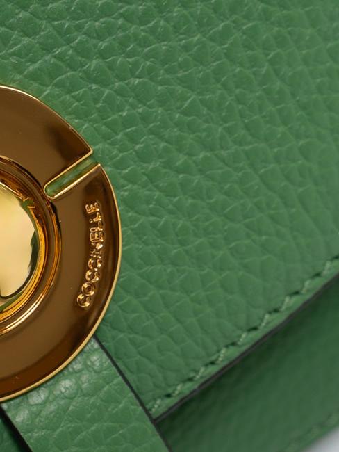 MARGHERITA Geantă şa din piele ciocanită mentă - Genți femei