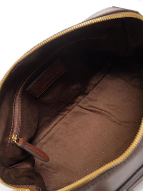 CECILIA Geanta portbagaj din piele cu curea de umar BROWN - Genți femei