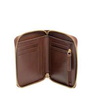 THE BRIDGE CECILIA Portofel mediu din piele cu fermoar BROWN - Portofele femei - 2