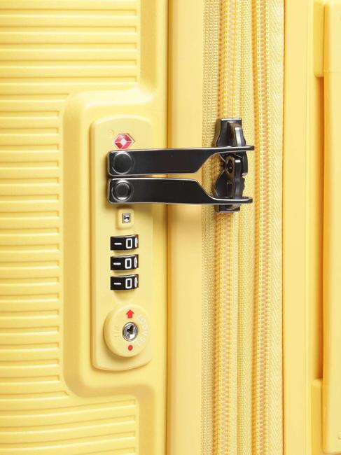 FORZA Cărucior pentru bagaje de mână extensibil galben - Bagaje de mână