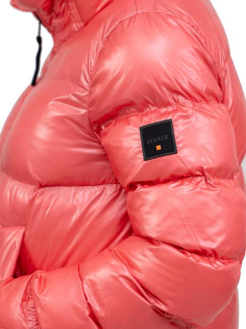 MARTFLY NIK Jachetă scurtă de puf matlasată trandafir de ceai/piele de cordovan - Jachete de puf pentru femei