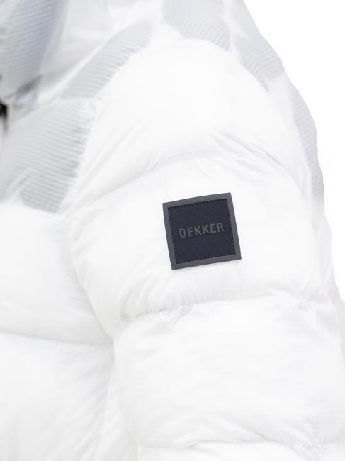 STAND RT Jachetă lungă de puf cu căptușeală colorată alb - Jachete de puf pentru femei