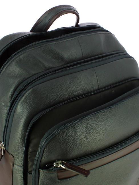 X1 Rucsac pentru laptop din piele de 15,6". albastru / maron - Rucsacuri pentru laptop