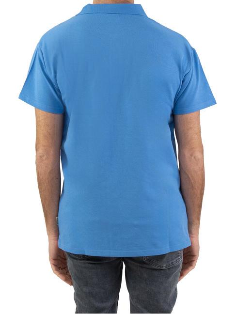 BASIC Tricou polo stretch cu maneca scurta albastru deschis - maiou Polo