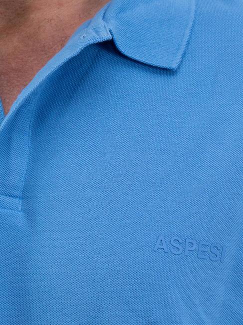 BASIC Tricou polo stretch cu maneca scurta albastru deschis - maiou Polo