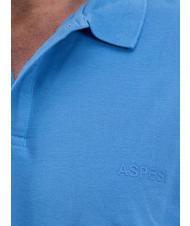 ASPESI BASIC Tricou polo stretch cu maneca scurta albastru deschis - maiou Polo - 3