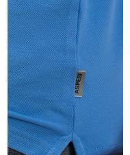 ASPESI BASIC Tricou polo stretch cu maneca scurta albastru deschis - maiou Polo - 4