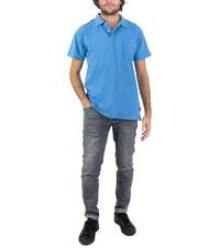 ASPESI BASIC Tricou polo stretch cu maneca scurta albastru deschis - maiou Polo - 5