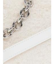 FURLA MOON Geanta de umar cu bareta de umar bumbac alb - Genți femei - 3