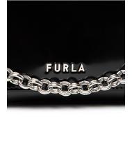 FURLA SPLENDIDA Mini geanta din piele cu bareta de umar negru + coniac h - Genți femei - 5
