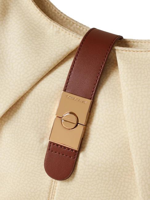 HOBO CORTINA MEDIUM Geantă de umăr medie musetel/piele - Genți femei